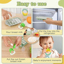Baby Fruit Feeder & Baby Breastmilk Popsicle Molds-WAJIAYON Silicone Babies Food Freezer Tray Storage Containers, Infant Food Pacifier Feeder and Teether Infant Teething Feeders by TinyTreasures Baby Boutique