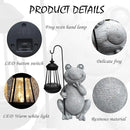 Frog Solar Garden Statues,Resin Frog Figurine Decorations with Solar Lights Lantern, Outdoor Frog Garden Decor Art for Lawn,Yard, Unique Housewarming Gift for Garden Home by GreenHaven Gardens