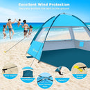 COMMOUDS Beach Tent Sun Shade for 3/4-5/6-7/8-10 Person, UPF 50+ Beach Sun Shelter Canopy Tent, Lightweight, Easy Set Up and Carry by TinyTreasures Baby Boutique