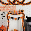 TURNMEON 2 Pack Halloween Garland Total 66 Ft Halloween Tinsel Garland with Black Orange Pumpkin Metallic Twist Black Tinsel Garlands Outdoor Halloweens Decorations Indoor for Home Mantle Door Tree by CozyNest Decor