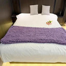 Chunky Knit Blanket Throw 40"x60", Chenille Throw Blankets, Handmade Warm & Cozy Blanket Couch Bed Home Decor, Soft Breathable Fleece Banket, Christmas for Couch Bed Sofa Best Gift (Purple) by CozyNest Decor