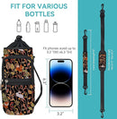 25/32/40/64oz Water Bottle Bag Holder Carrier-Insulated Crossbody Sling Case Sleeve with Strap & Pockets for Men Women Gym Cycling Travel Walking Hiking Camping by TinyTreasures Baby Boutique