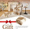 LURKA Checkered Sherpa Fleece Twin-Size Bed Blanket - Extra Thick and Warm Winter Soft Fuzzy Plush Blanket for Couches, Beds & Pets, Brown, 60x80 Inches by CozyNest Decor