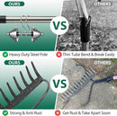Rake for Leaves, Garden Bow Rake Heavy Duty, 48 in Leaf Rakes for Lawns, Yard Gardening Tools with Back-Saving Handle, 14 Metal Tines Head for Loosen Soil, Clear Gravel Grass Rock, Level Mulch by GreenHaven Gardens