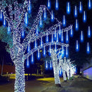 LED Meteor Shower Solar Lights Outdoor, Waterproof Garden Lights 30cm 10 Tubes 360LEDs Falling Lights Raindrop Lights,Holiday Party Wedding Christmas Tree Decoration String Lights (Blue) by GreenHaven Gardens