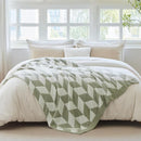 Snuggle Sac Chevron Throw Blanket for Couch, Reversible Super Soft Warm Blankets Cozy Knit Fuzzy Plush Lightweight Throws for Sofa, Bed, Camping, Green,50x60 inches by TinyTreasures Baby Boutique