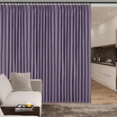 Room Divider Curtains Screen Partitions, Linen Look 100% Blackout Drapery 102 Inches Long, 100" Wide Pinch Pleated Window Drapes, Privacy Protecting, Light Blocking, (1 PC, Violet) by CozyNest Decor