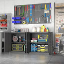 Metal Wall Cabinet,Garage Wall Cabinetwith Handle,Lockable Storage Cabinets Wall Mounted with 2 Doors,Locking Cabinet with Shelves for Basement,Living Home,Black by CozyNest Decor