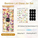 Glass Jars with Bamboo Lids, 58 oz 3 Pcs Kitchen Glass Containers with Bamboo Lids, Airtight Glass Pantry Storage Containers with Lids for Rice, Flour, Nuts, Cookie, Pasta, Oatmeal, Bean by CozyNest Decor