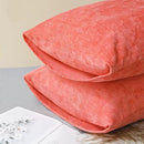 CaliTime Throw Pillow Covers Decorative 20 X 26 Inches Pack of 2 Cozy Chenille Standard Pillow Shams Cases for Couch Sofa Bed Living Room Home Living Coral by CozyNest Decor