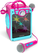Rechargeable Kids Karaoke Machine for Girls, Pink Portable Karaoke Set, Gift for Girl Speaker with 2 Microphones & Lyrics Display - Bluetooth/AUX/USB, Best Birthday Gifts For Girls Ages 8 9+ Years Old by TinyTreasures Baby Boutique