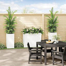 Planter Box Outdoor 38"W x 10.2"D x 30"H- Tall Rectangular Planters for Outdoor Patio/Porch, All-Weather with Anti-dumping Kit, Durable Galvanized Steel, Modern Design for Plants, Flower,Garden by CozyNest Decor