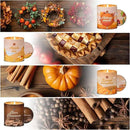 4 Pack Scented Fall Candles Set, 36oz Aromatherapy Soy Wax Candles for Home Scented, Halloween House Warming Gifts Birthday Candle for Women Halloween Apple Pie/Autumn Wreath/Cinnamon/Pumpkin Candle by CozyNest Decor