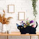 Black Cat Planter Plant Pots,Cute Garden Cat Flower Planter,Cat Planters Birthday Gifts for Women,Office,Indoor/Outdoor Decor（12.5 * 5.6 * 7.8in） by GreenHaven Gardens