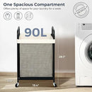 STO STO Laundry Hamper, 90L Rolling Laundry Sorter Cart with Removable and Washable Liner Bag, Rolling Clothes Hamper with Metal Handle for Laundry Room and Bedroom by CozyNest Decor
