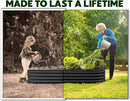 Galvanized Raised Garden Beds Outdoor // 6×3×1 ft (2-Pack) Planter Raised Beds for Gardening, Vegetables, Flowers // Large Metal Garden Box // Patented Tool-Free Design (Black) by GreenHaven Gardens