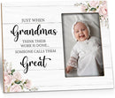 Great Grandma Picture Frame - Great Grandma Baby Announcement Gifts, Promoted to Great Grandma Gifts, Newborn Baby Wooden Frame for Tabletop or Wall Hanging 4x6 Photo by TinyTreasures Baby Boutique