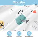 TILLYOU Toddler Pillowcase 2 Pack with Envelope Closure,Silky Soft Microfiber 13" x 18" Kids Travel Pillow Cases,Bib Bear & Colorful Love by TinyTreasures Baby Boutique