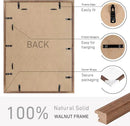 18x24 Poster Frame Natural Solid Walnut Photo Frames with 16x20 Removable Mat Wall Hanging Large Handcrafted Frame with HD Plexiglass Wall and Tabletop Display Large Picture Frame by CozyNest Decor