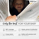 Milk Snob ORIGINAL Star Wars 5-in-1 Cover, Little Galaxy, Added Privacy for Breastfeeding, Baby Car Seat, Carrier, Stroller, High Chair, Shopping Cart, Lounger Canopy - Newborn Essentials, Nursing Top by TinyTreasures Baby Boutique