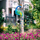 DREAMSOUL Metal Peacock Garden Solar Lights Outdoor Decorative Garden Stake Lights- Waterproof Peacock Solar Landscape LED Path Light Patio Yard Lawn Outside Decoration by GreenHaven Gardens