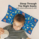 Toddler Pillow with Pillowcase - 10x18 My Little Dreamy Kids Travel Bed Pillows for Sleeping, Organic Cotton Small Pillowcase, Soft & Breathable, Machine Washable, Toddlers 2-5 Years Old (DinoWorld) by TinyTreasures Baby Boutique