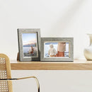 Vittanly 4x6 Picture Frames Set of 9, Shatter Resistant Plexiglass, Display 3.5x5 Pictures with Mat or 4x6 without Mat, Photo Frames for Wall or Tabletop, Engineered Wood, Grey by CozyNest Decor