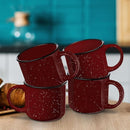 DISCOUNT PROMOS Ceramic Campfire Coffee Mugs 13 oz. Set of 10, Bulk Pack - Perfect for Tea, Espresso, Cappuccino, Hot Cocoa - Maroon by TinyTreasures Baby Boutique