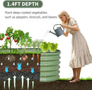 1MORE Galvanized Raised Garden Bed- Planter Garden Boxes Outdoor, Raised Beds for Gardening, 6x2x1.4ft Metal Garden Bed Kit for Vegetables Flower, Planter Raised Bed with Protective Tape & Tools.Green by GreenHaven Gardens
