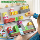 Magnetic Building Blocks Travel Toys for Kids Ages 4-8, Toddler Magnetic Cubes STEM Learning Set with Iron Storage Box – Portable Construction Toys for Boys Girls 3-5 by TinyTreasures Baby Boutique