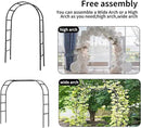 RUBFAC Metal Garden Arch, Wedding & Event Decoration, Garden Trellis for Climbing Plants, Assemble Freely 2 Sizes for Various Climbing Plant Roses Vines Bridal Party Decoration, Black, 1 Pack by GreenHaven Gardens