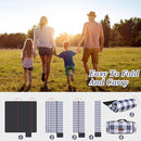 HX&OD Outdoor Picnic Blanket, Extra Large, 80''x80'' Waterproof Foldable Blankets Gingham Picnic Mat for Beach, Camping Grass Lawn Park Accessories Cute Couple Ideas Wedding (Gray, 80”x80”) by TinyTreasures Baby Boutique