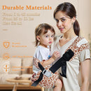 Baby Carrier Newborn to Toddler-Adjustable Baby Sling Carrier,Toddler Carrier for 25-60lbs,Comfortable Baby Sling for Hands-Free Carrying (Coral Leopard Print) by TinyTreasures Baby Boutique