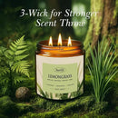 Auelife Lemongrass Scented Candle | 3-Wick Jar Candle - 12oz Natural Soy Wax - Citronella Scent for Indoor Outdoor Use, Long Lasting Aromatherapy Gifts for Fathers Day, Summer, 50+ Hour Burn by CozyNest Decor