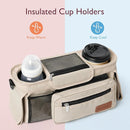 Momcozy Universal Stroller Organizer with Insulated Cup Holder Detachable Phone Bag & Shoulder Strap, Fits for Stroller like Uppababy, Baby Jogger, Britax, BOB, Umbrella and Pet Stroller by TinyTreasures Baby Boutique