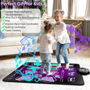 Kids Dance Mat Toys - 2-Player Dance Pad Gifts for Girls Boys Toddlers 3 4 5 6 7 8 9 + Year Old Electronic Dancing Mat Floor Games Toy with Music Light Christmas Birthday Gift (Purple) by TinyTreasures Baby Boutique