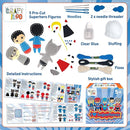 Superhero Sewing Kits for Little Kids 5 Easy Projects for Children Beginners Sewing kit Kid Crafts Make Your Own Felt Pillow Plush Craft Kit My First Sewing Kit Learn to Sew Kit by TinyTreasures Baby Boutique