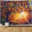 Lunerfex Tree of Life Tapestry Stained Glass Tapestry Wall Decor Tapestries for Bedroom Art Tapestries Wall Hanging for Bedroom Living Room Glass-Tree-03 60"x80" by CozyNest Decor