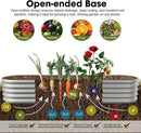 8x2ft Oval Galvanized Raised Garden Bed Kits 16" Tall Outdoor Large Metal Modular Planter Box 9-in-1 Raised Beds for Gardening,Vegetables,Fruits,Flowers & Herbs (Silver) by GreenHaven Gardens