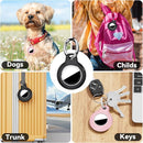 Upgrade Waterproof 2 Pack Airtags Holder with Apple Airtags Keychain, Hard PC Air Tag Case, Anti-Scratch & Shock Air tag Holder, Men's Women's Keyrings & Keychains-Black+Pink by TinyTreasures Baby Boutique