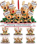 Personalized Christmas Ornaments 2025 Family of 2/3/4/5/6/7/8 Deer Christmas Ornaments Custom Name Customized Gifts for Xmas Tree,Family of 7 by TinyTreasures Baby Boutique