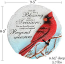Spoontiques - Garden Décor - Cardinal Stepping Stone - Decorative Stone for Garden by CozyNest Decor