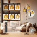 68.5" Rustic Farmhouse Remote Control Switch Birch Tree Floor lamp with Bird Nest Lantern Shade Vintage Standing Lamp for Living Room Bedroom Hotel Bar Office Wood House(Bulb Included) by CozyNest Decor