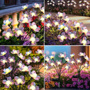 Solar Garden Lights Outdoor, New Upgraded 4-Pack Firefly Solar Lights with Iridescent Petals & Warm White Glow - Waterproof Wind-Swaying Decor for Yard, Patio by CozyNest Decor