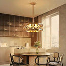 XINGQI 6-Light Modern Farmhouse Chandelier Brushed Nickel, 21.7'' Drum Ceiling Light Fixture for Living Dining Room Over Table with Round Metal Shade Pendant Lighting by CozyNest Decor