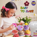 4 LB Milky Butter Slime Bucket Gift for Girls, FunKidz 64 FL OZ Huge Soft White Premade Scented Slime Kit Toy with 29 Variety Add-Ins Perfect Birthday Present for Kids Age 6+ by TinyTreasures Baby Boutique