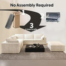 118" 6-Seater Cloud Sofa,Modular Sectional Couch with Ottoman,Modern Deep Seat Upholstered Couches with Plush Corduroy Fabric for Living Room Furniture,Bedroom and Apartment,No Assembly Required,White by CozyNest Decor