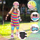 Kids Bike Skateboard Helmet Pad Set,Toddler Cyling Protective Gear Knee & Elbow Pads Wrist Guards for 5-8-10-12-14-16 Years Girls Boys Bicycle Scooter Roller Skate Inline Skating Rollerblading by TinyTreasures Baby Boutique