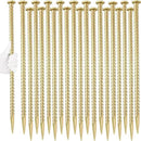 16 Inch Rebar Stakes (20 Pack) 1/2 Inch Diameter Galvanized Steel Ground Anchors Heavy Duty Anchoring Spikes for Speed Bump, Parking Curb and Tent by CozyNest Decor