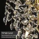 Modern Gold Crystal Tree Branches Chandelier,21 Inchs 6 Lights Modern Round K9 Crystal Chandeliers for Dining Room, Bedroom, Living Room, Foyer,Kitchen Island by CozyNest Decor